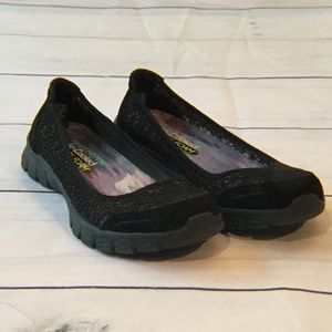 Skechers Air-Cooled Memory Foam black slip ons 5